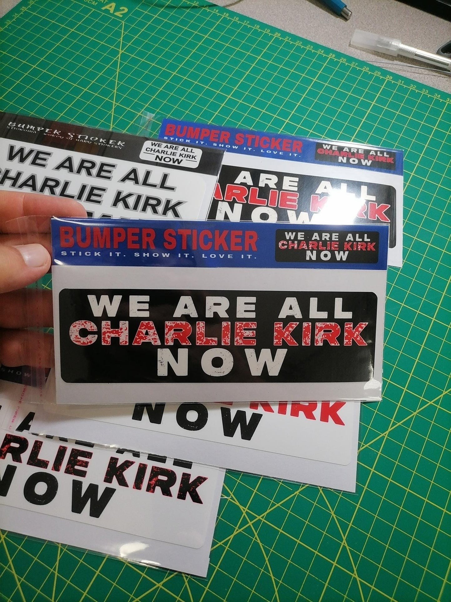 We Are All Charlie Kirk Now Bumper Sticker: Waterproof Vinyl Decal