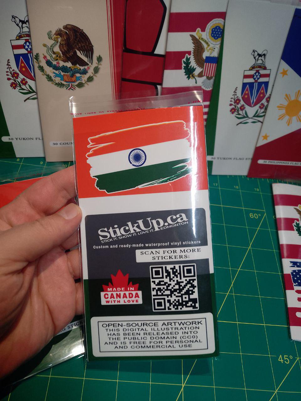 India Flag Sticker Pack – Free Worldwide Shipping!