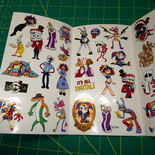 Amazing Digital Circus Stickers Pack, Waterproof Vinyl Stickers, Gift for Fans