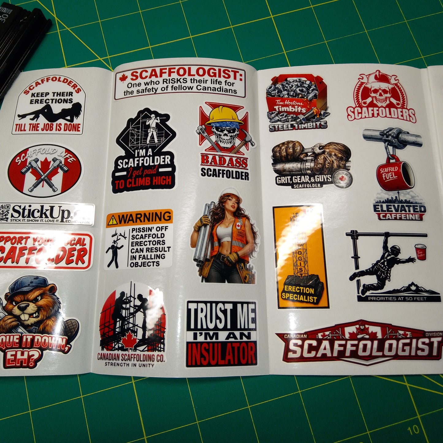 🔥 Scaffolder Canada Sticker Pack – 35+ Vinyl Stickers