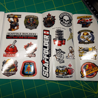 🔥 Scaffolder Canada Sticker Pack – 35+ Vinyl Stickers