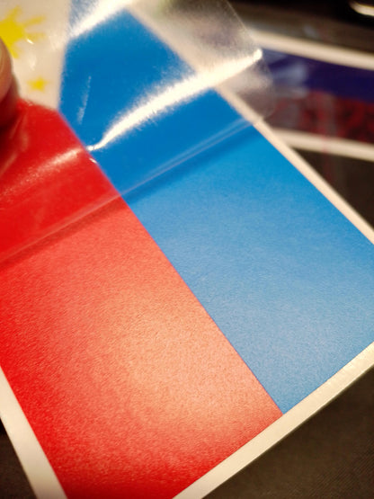 Philippines Flag Vinyl Decal – Forged Carbon & Classic Options – 5.5” x 3” – Weatherproof Sticker