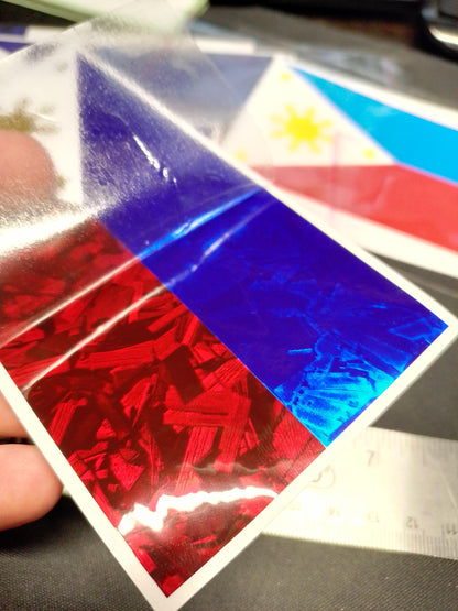 Philippines Flag Vinyl Decal – Forged Carbon & Classic Options – 5.5” x 3” – Weatherproof Sticker