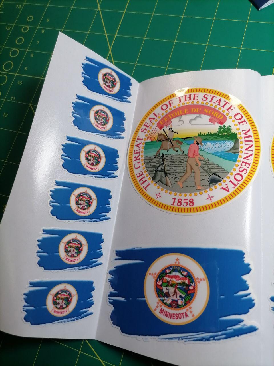 Minnesota Flag Sticker Pack (Old & New Styles) – Free Worldwide Shipping!
