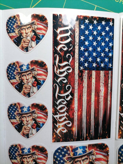 USA 250 Patriotic Sticker Pack – 30+ Waterproof Vinyl Stickers