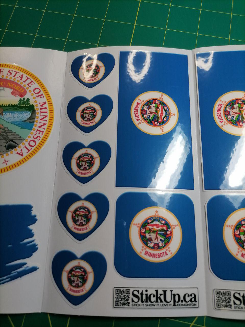 Minnesota Flag Sticker Pack (Old & New Styles) – Free Worldwide Shipping!