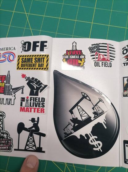 OIL FIELD Sticker Pack – 30 Waterproof & UV-resistant Stickers