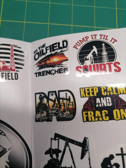 OIL FIELD Sticker Pack – 30 Waterproof & UV-resistant Stickers