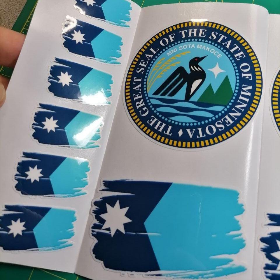 Minnesota Flag Sticker Pack (Old & New Styles) – Free Worldwide Shipping!