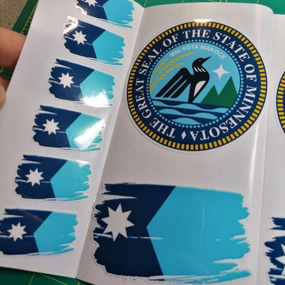 Minnesota Flag Sticker Pack (Old & New Styles) – Free Worldwide Shipping!