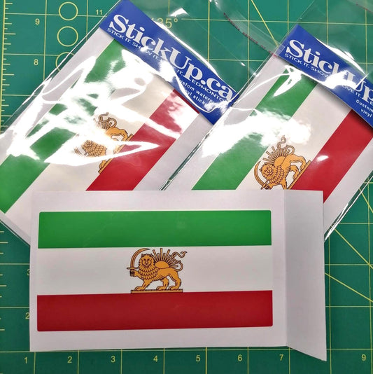 Personal Iranian Flag Sticker – 2.5x5.5 inch Waterproof Vinyl Decal
