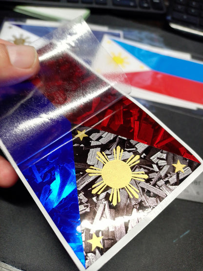 Philippines Flag Vinyl Decal – Forged Carbon & Classic Options – 5.5” x 3” – Weatherproof Sticker