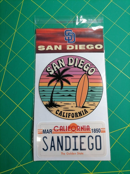 San Diego Vinyl Sticker: Waterproof Decal for Laptop, Car, Bottle