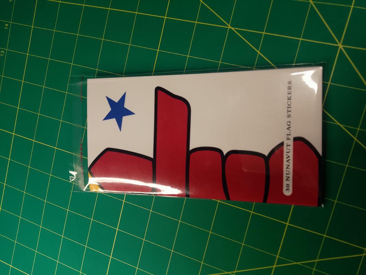 30 Nunavut Flag Stickers — Waterproof Vinyl Pack