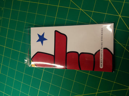30 Nunavut Flag Stickers — Waterproof Vinyl Pack