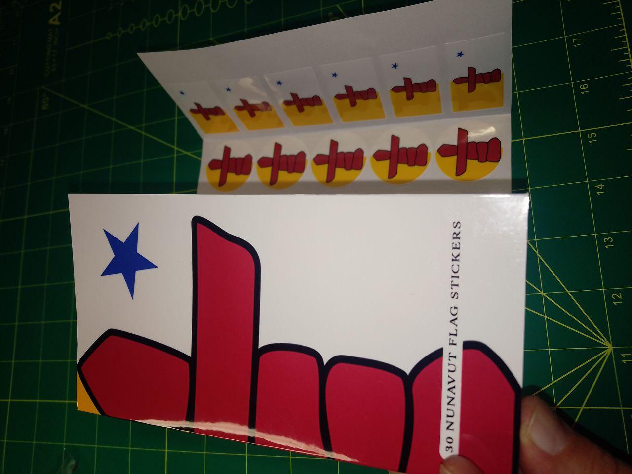 30 Nunavut Flag Stickers — Waterproof Vinyl Pack