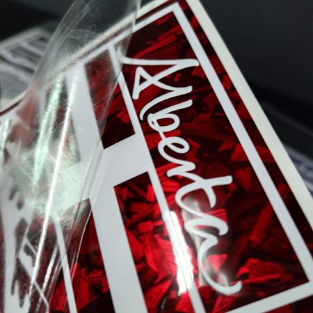 Alberta Crest Vinyl Decal: Forged Carbon Fiber Style - 3.5" x 5"