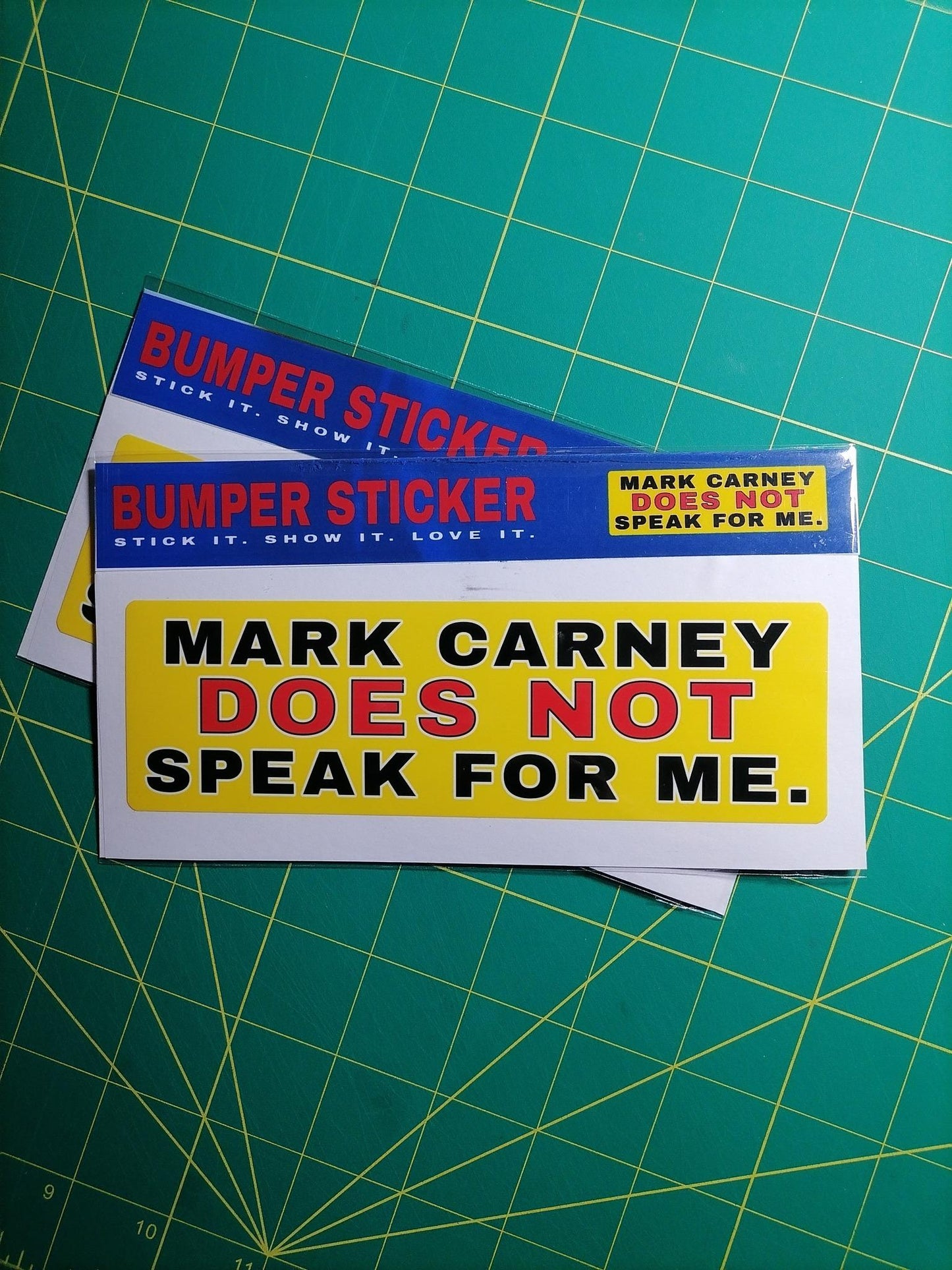 Mark Carney “Does Not Speak For Me” Bumper Sticker – Waterproof Vinyl