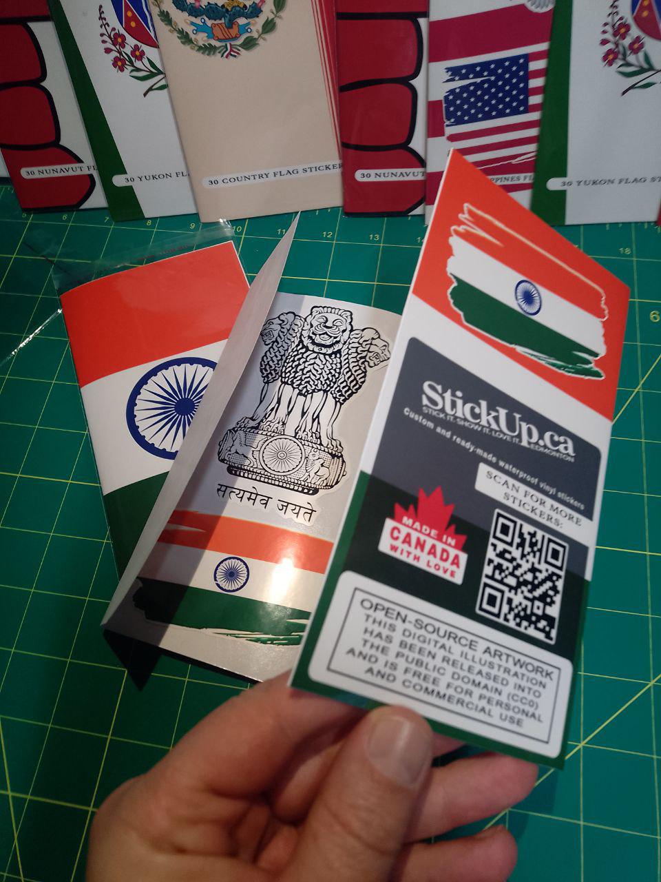 India Flag Sticker Pack – Free Worldwide Shipping!