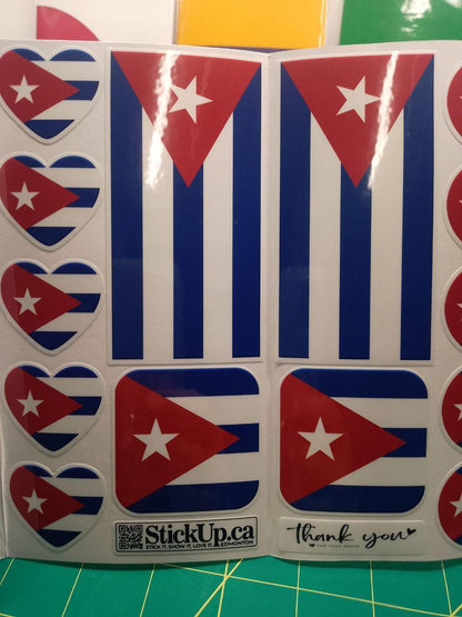 Cuba Flag Sticker Pack – Free Worldwide Shipping!