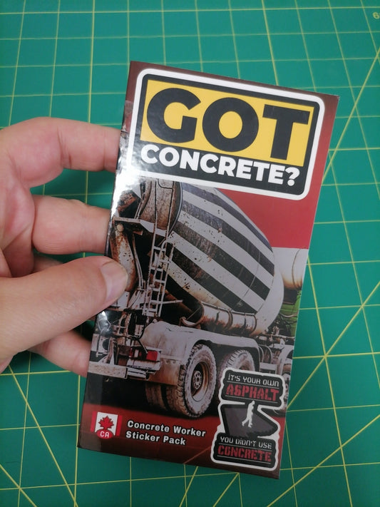 Concrete Worker Sticker Pack 20+ – Waterproof Vinyl – Hard Hat/Toolbox – Free Shipping
