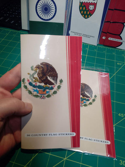 Mexico Flag Sticker Pack – Glossy Decals, Fiesta Party Favors (30 pcs)