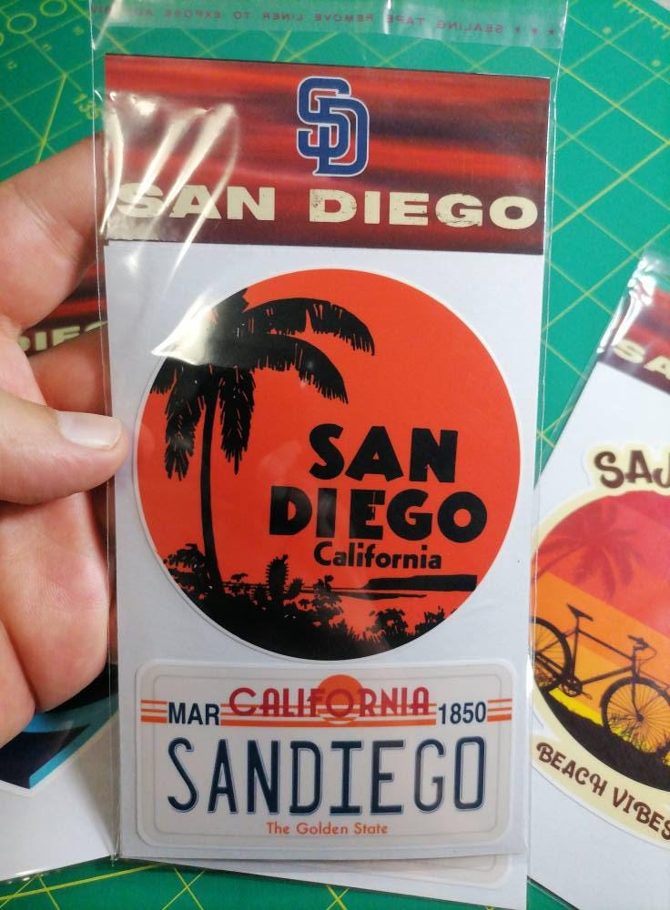 San Diego Vinyl Sticker: Waterproof Decal for Laptop, Car, Bottle