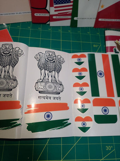 India Flag Sticker Pack – Free Worldwide Shipping!