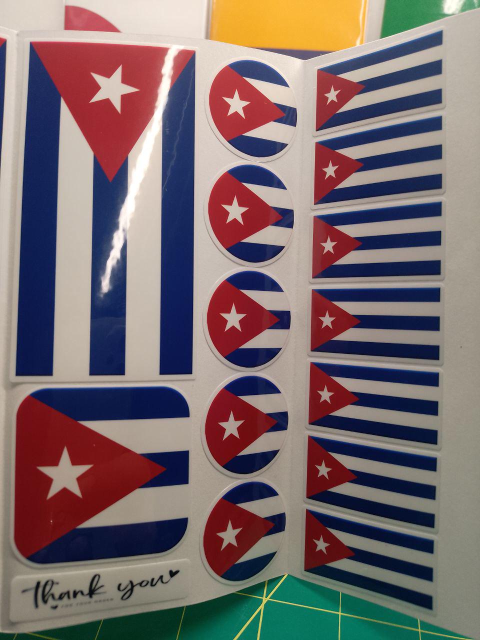 Cuba Flag Sticker Pack – Free Worldwide Shipping!