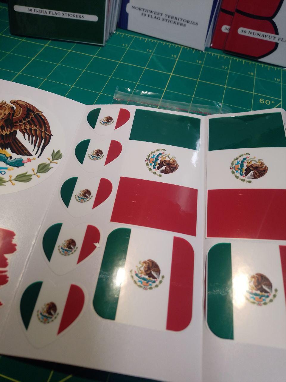 Mexico Flag Sticker Pack – Glossy Decals, Fiesta Party Favors (30 pcs)