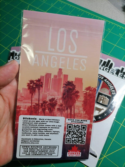 Los Angeles Vinyl Decal Set: Waterproof LA County Seal Stickers