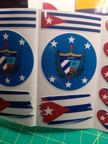 Cuba Flag Sticker Pack – Free Worldwide Shipping!