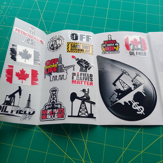Canadian Oil Stickers Pack –Humor, Hard Hat & Toolboxes