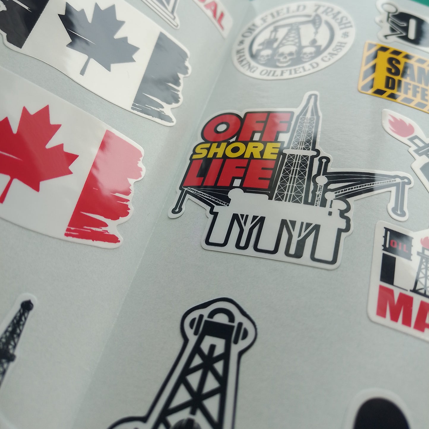 Canadian Oil Stickers Pack –Humor, Hard Hat & Toolboxes