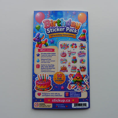🎉 Birthday Sticker Pack – 50 PCS – FREE Shipping 🎉