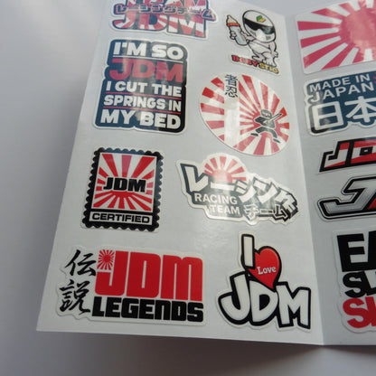 JDM Stickers Pack, Japanese Car Stickers, Drift Decals, Rising Sun Vinyl Stickers, JDM Gift for Car Enthusiasts