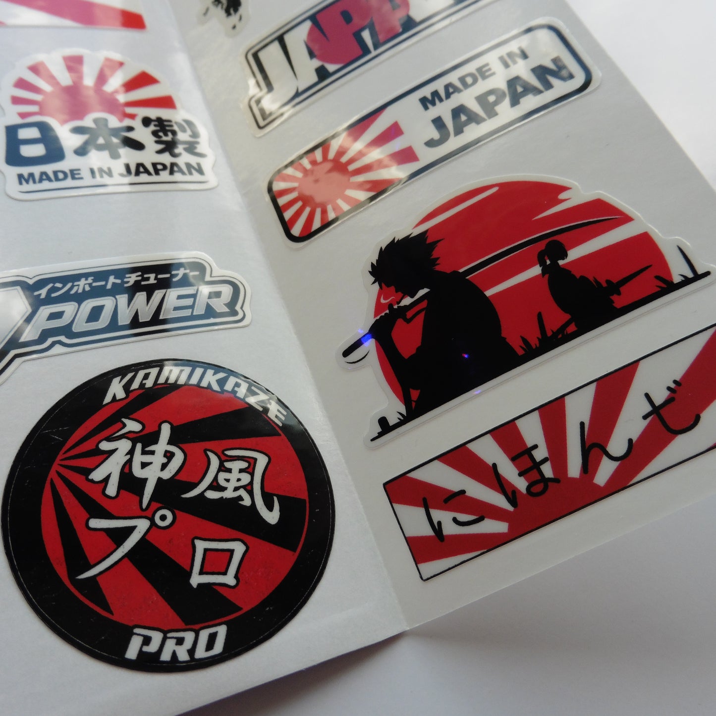 JDM Stickers Pack, Japanese Car Stickers, Drift Decals, Rising Sun Vinyl Stickers, JDM Gift for Car Enthusiasts