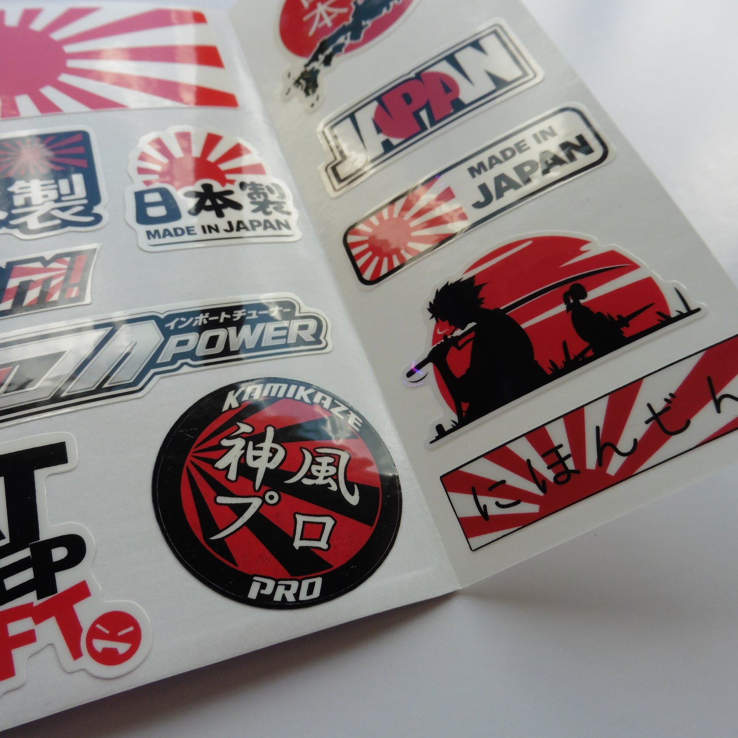 JDM Stickers Pack, Japanese Car Stickers, Drift Decals, Rising Sun Vinyl Stickers, JDM Gift for Car Enthusiasts