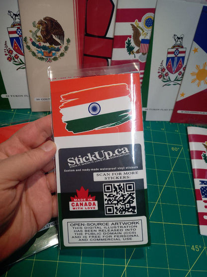 India Flag Sticker Pack – Free Worldwide Shipping!