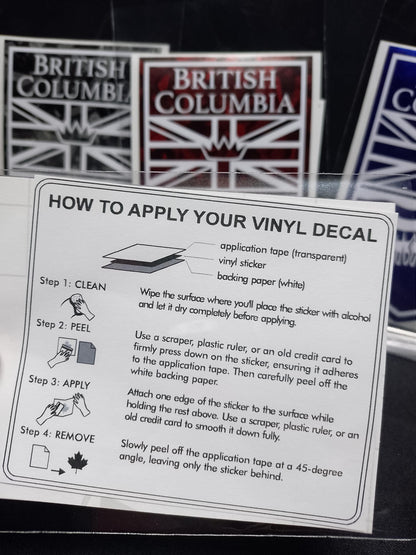 British Columbia Crest Decal – Forged Finish