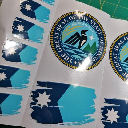 Minnesota Flag Sticker Pack (Old & New Styles) – Free Worldwide Shipping!