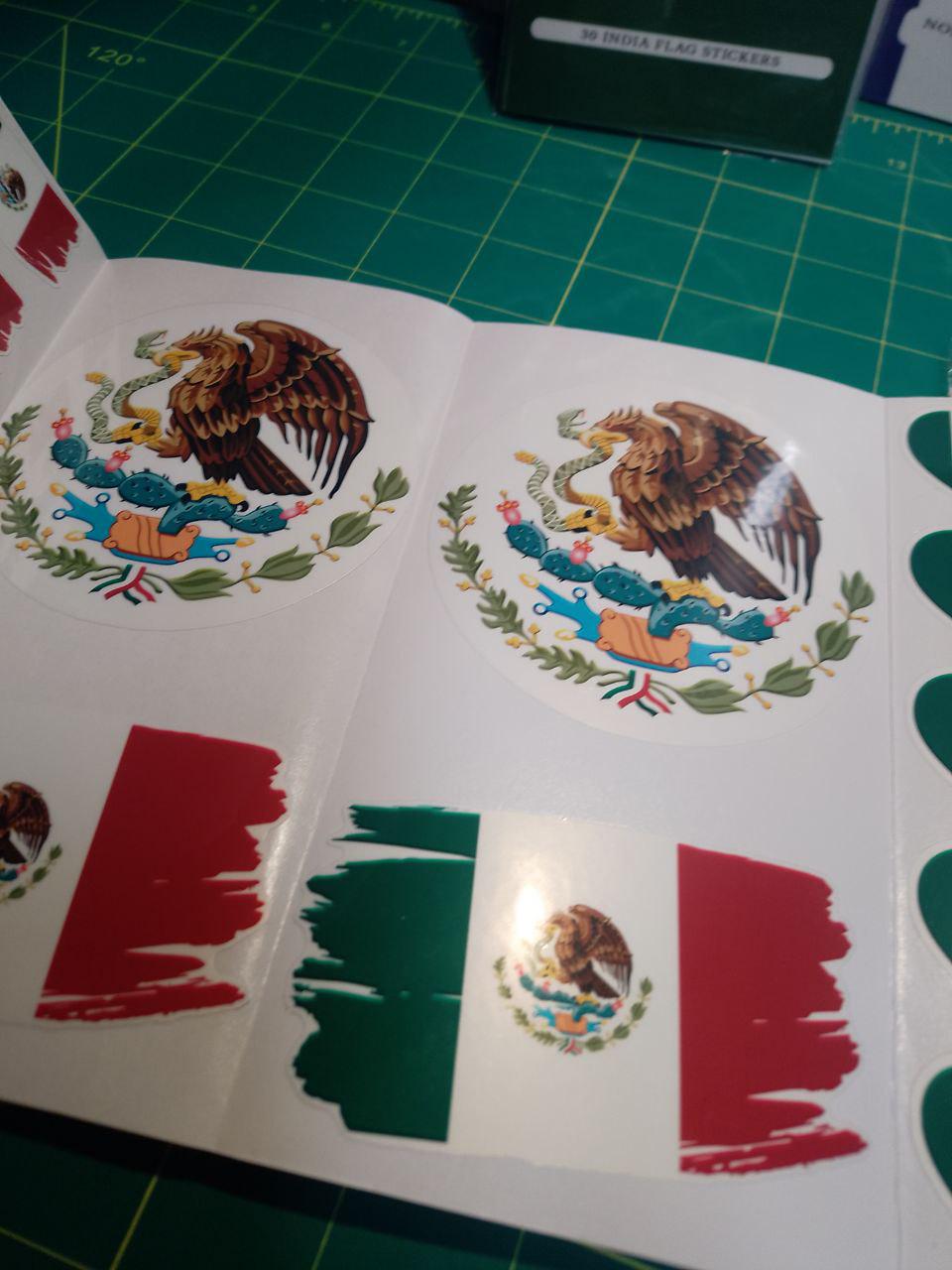 Mexico Flag Sticker Pack – Glossy Decals, Fiesta Party Favors (30 pcs)
