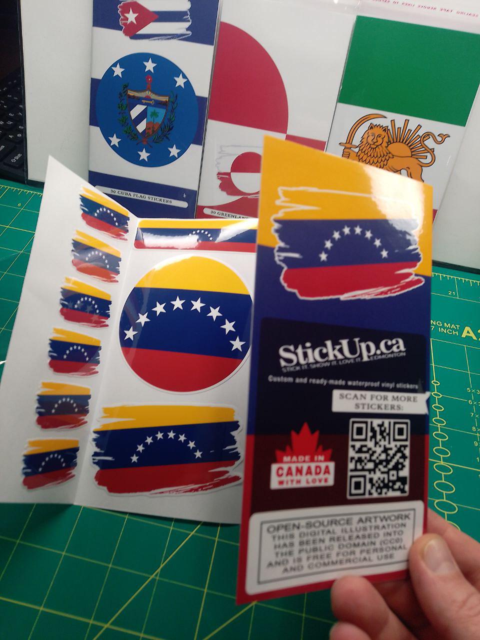Venezuela Flag Sticker Pack – Free Worldwide Shipping!