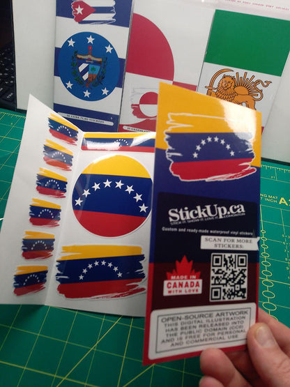 Venezuela Flag Sticker Pack – Free Worldwide Shipping!