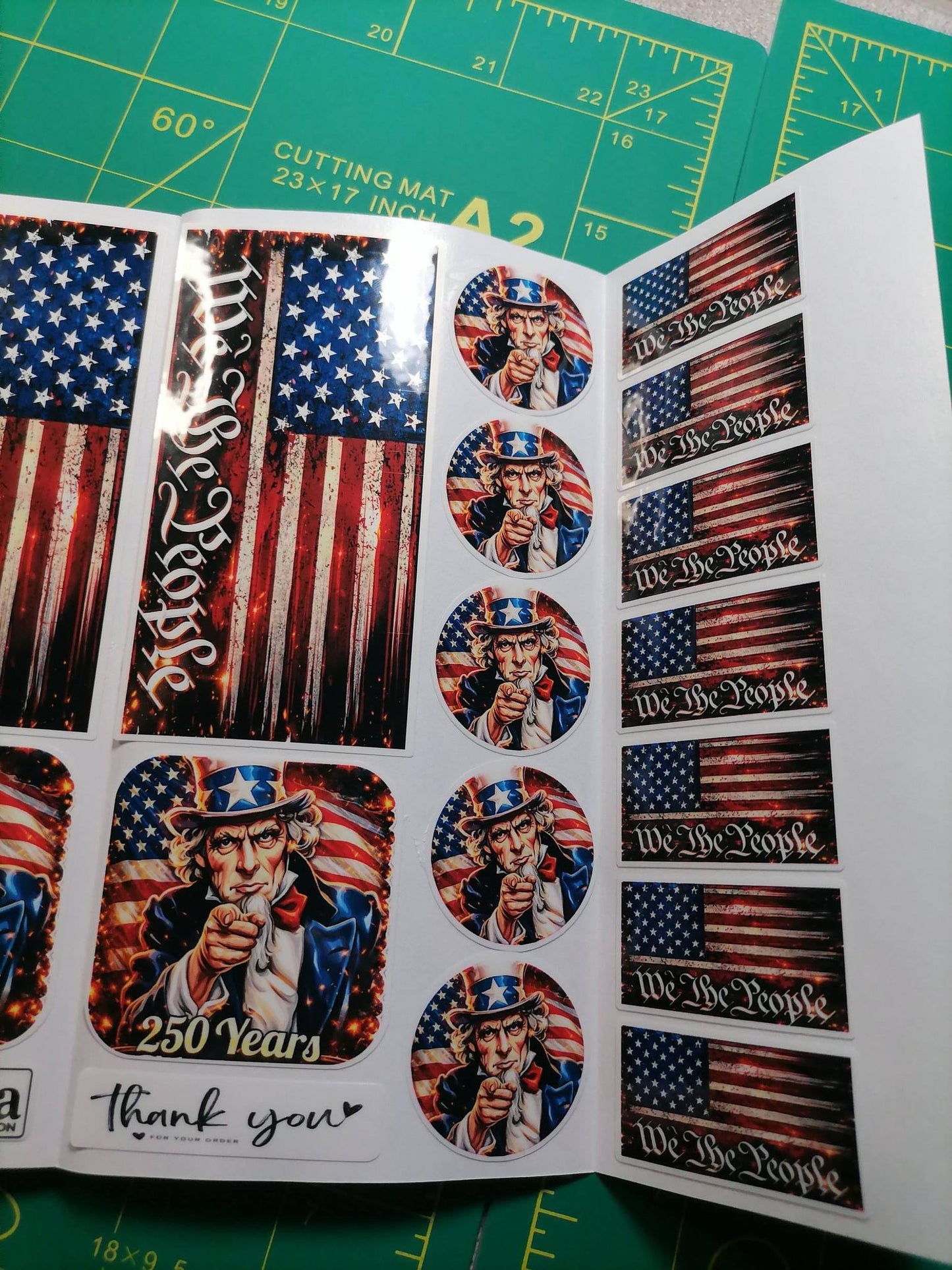 USA 250 Patriotic Sticker Pack – 30+ Waterproof Vinyl Stickers