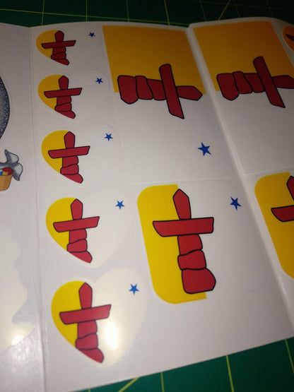 30 Nunavut Flag Stickers — Waterproof Vinyl Pack