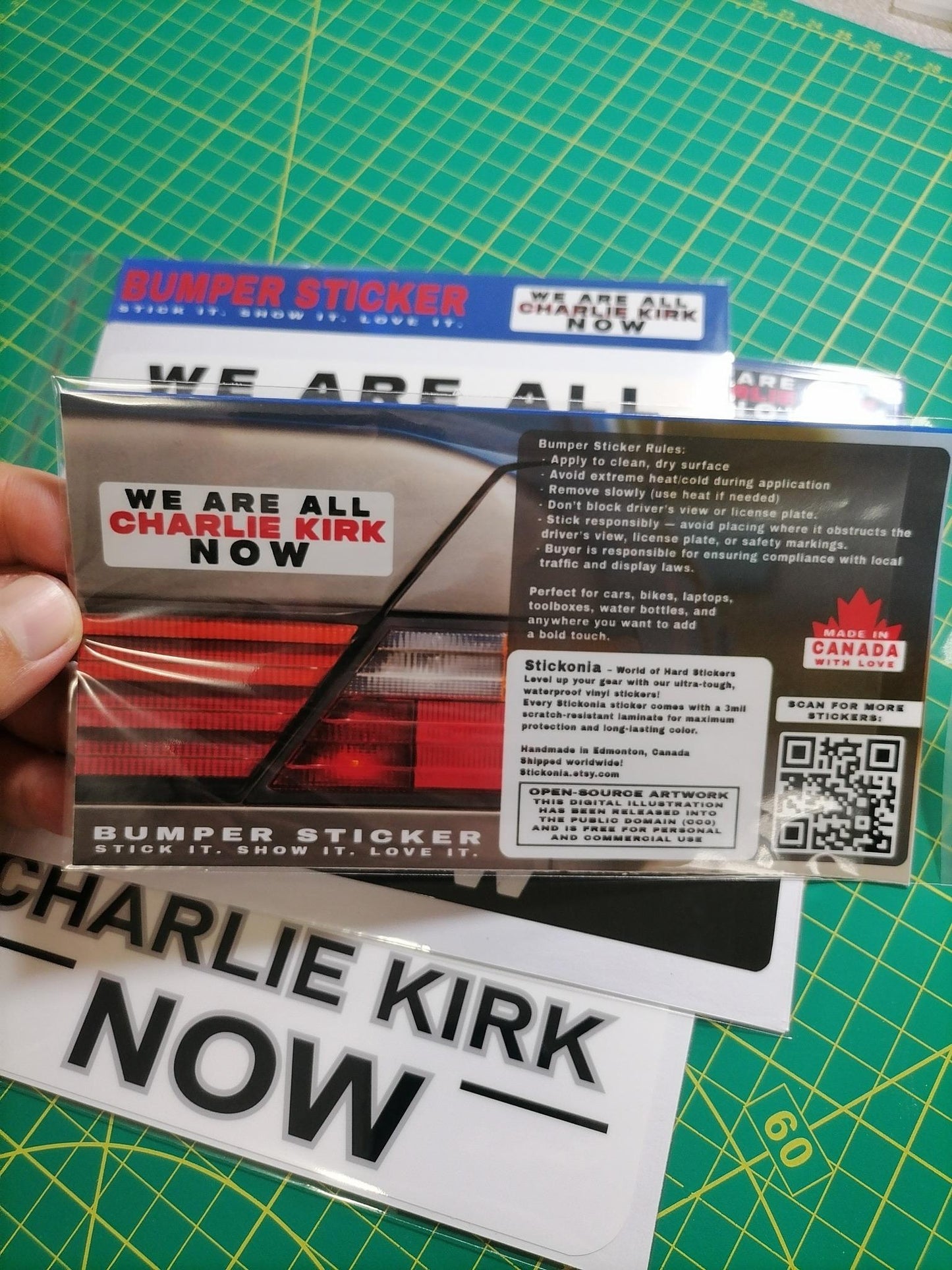 We Are All Charlie Kirk Now Bumper Sticker: Waterproof Vinyl Decal