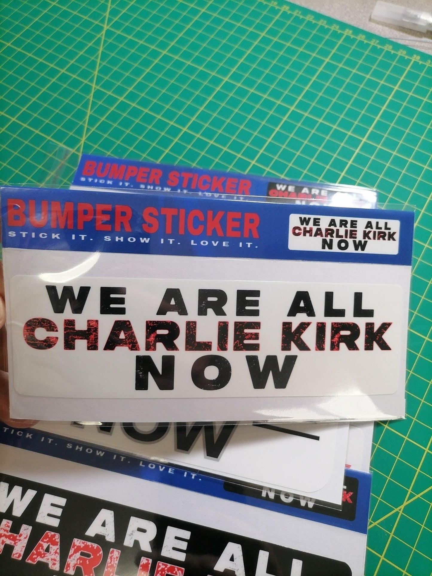 We Are All Charlie Kirk Now Bumper Sticker: Waterproof Vinyl Decal