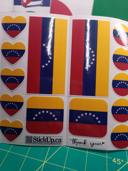 Venezuela Flag Sticker Pack – Free Worldwide Shipping!