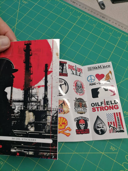 OIL FIELD Sticker Pack – 30 Waterproof & UV-resistant Stickers